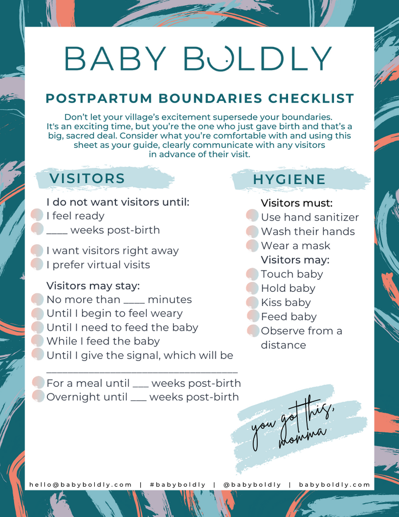 Postpartum Boundaries Checklist